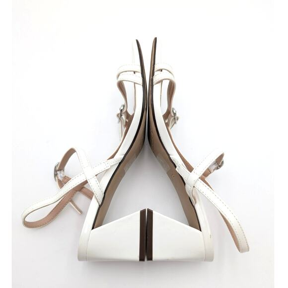 Unisa Laider Block Heel Sandals Women's Ankle Strap White Size US6M EU36.5 - Picture 6 of 12